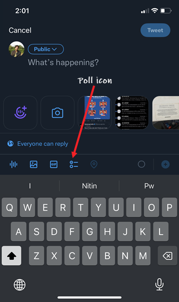 Add poll on Twitter