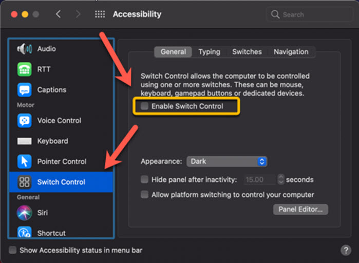 Enable Switch Control Enable Switch Control