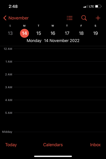 Open Calendar app Open Calendar app