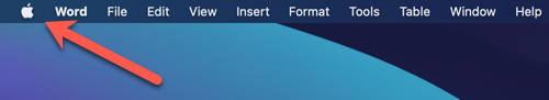 Apple Menu Bar Apple Menu Bar