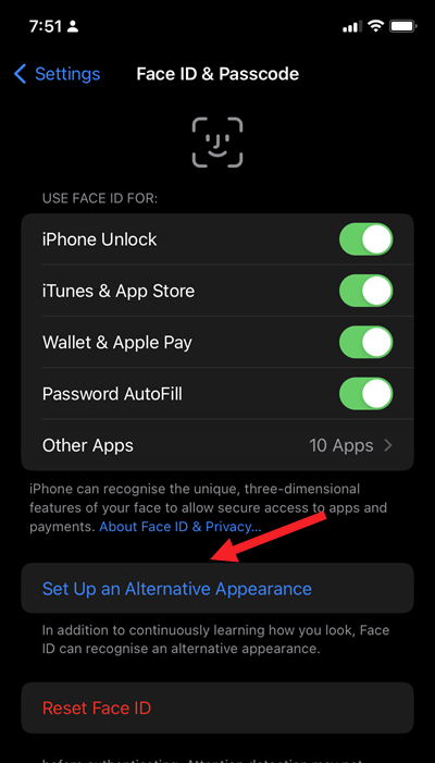 Set up alternative experience